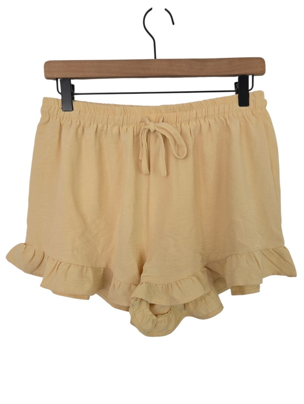 🌼 Cream Ruffle Pajama Set Tank Top & Shorts Women’s Medium Cottagecore - Picture 4 of 4